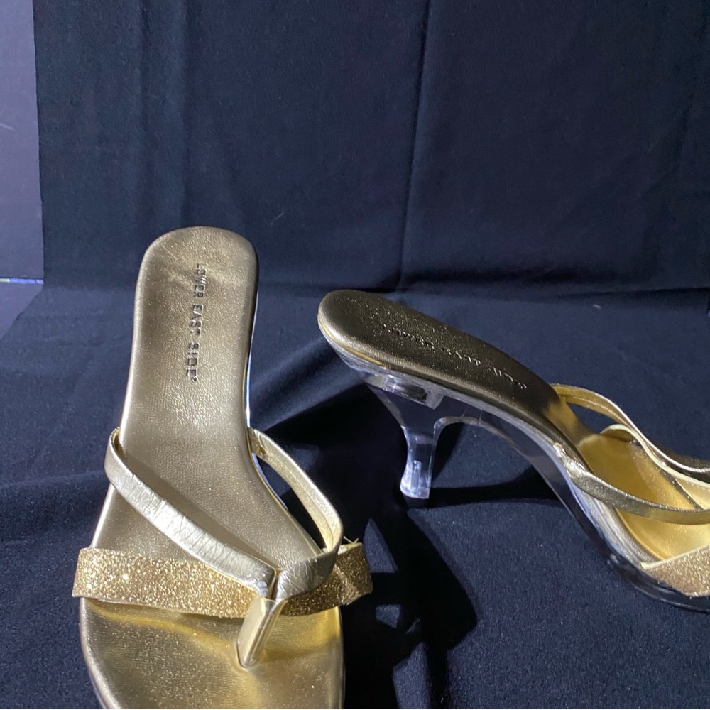 LOWER EAST SIDE Gold and Clear light up heels - Picture 3 of 6